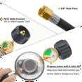 thumbnail image 3 of 6FT Propane Regulator Hose with Gauge, QCC1 Universal Grill Replacement Parts 90 Degree Elbow Adapter, 3 of 5