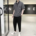 thumbnail image 4 of Camiseta Hombre Chándal Liso Pantalones Deportivos Conjuntos Ropa Deportiva Top Sin Logotipo Ropa De Hombre Trajes Deportivos Básicos 5xl 2024 Tendencia Cool, 4 of 4