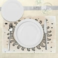 thumbnail image 3 of Ambesonne Sketch Place Mats Set of 4, Sun and Moon, Standard Size, Charcoal Grey Tan, 3 of 6