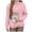 Pink, variant on Ashirexll Oversized Sweatshirt for Women, Winter Tops for Women, Casual Solid High Neck Loose Hoodless Sweatshirt