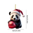 thumbnail image 3 of CMrtew Christmas Panda Pendant Ornament Cute Acrylic Cartoon Panda Decor for Tree, Home & Car Festive Holiday Hanging Decorations, 3 of 4