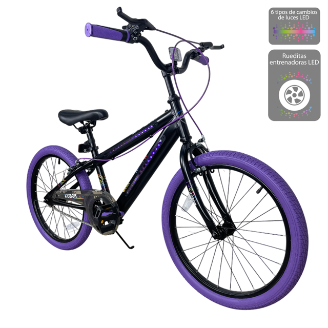 Bicicleta Infantil Rodada 20 Kubor NEON Violeta