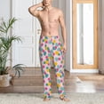 thumbnail image 5 of Uemuo Pineapple And Leaves Pattern Men's Wide Leg Palazzo Lounge Pants with Pockets Light Weight Loose Comfy Casual Pajama Pants-XX-Large, 5 of 9
