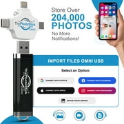 ThePhotoStick Omni 128GB – Photo and Video Backup, Memory Stick, Flash Drive