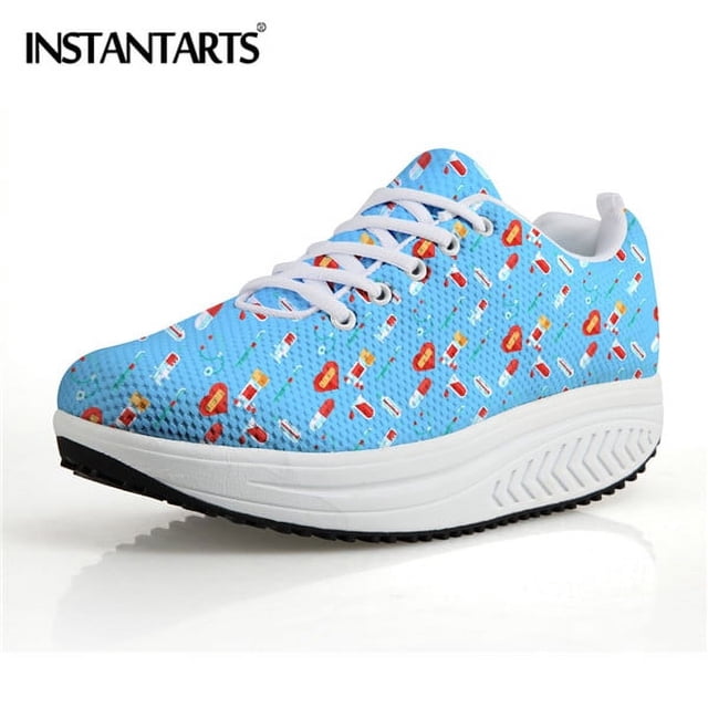 Zapatos de enfermera para mujer, zapatos de plataforma informales para trabajo en el hospital, cirugía, médico, con cordones, para niñas, aumento de altura, enfermería