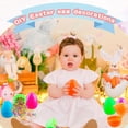 thumbnail image 6 of 4 Inch Large Fillable Plastic Easter Eggs Empty, Flat Bottom Reusable Colorful Eggs for Easter Egg Hunt Yard Party Basket Stuffers, 6 of 8