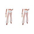 thumbnail image 3 of Pantalones transparentes de verano Sonducket estilo gótico mujer Pierna ancha encaje Blanco METRO 2Conjunto, 3 of 6