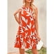 thumbnail image 5 of Vestido PRETTYGARDEN Verano 2025 Bohemio Floral Naranja XL, 5 of 8