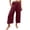 Wine, variant on Women's High Waisted Cropped Wide Leg Pants Summer Loose Travel Work