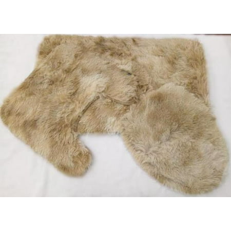 Ultra Soft Faux Fur 3 Piece Bathroom Set Rug Contour Mat & Toilet Lid