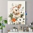 thumbnail image 4 of Qisvanset Bunny Carrots Flowers Canvas Wall Art 15.75x11.81 Inches, 4 of 8