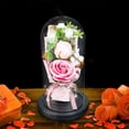 thumbnail image 4 of hengsof Rose Flower,Gifts for Women,Birthday Gift for Mom,Eternal Artificial Roses with LED Light Glass Cover, Thanksgiving,Valentine's Day, 4 of 6