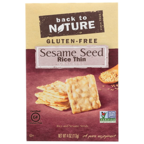 Back To Nature Sesame Seed Rice Thin Crackers Rice And Sesame Seeds, 4 Oz