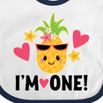 thumbnail image 4 of Inktastic First Birthday Hawaiian Pineapple Girls Baby Bib, 4 of 4