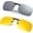 Silver-Yellow, variant on Polarized Night Vision Clip-On Driving Sunglasses, Yellow, 1 Pack
