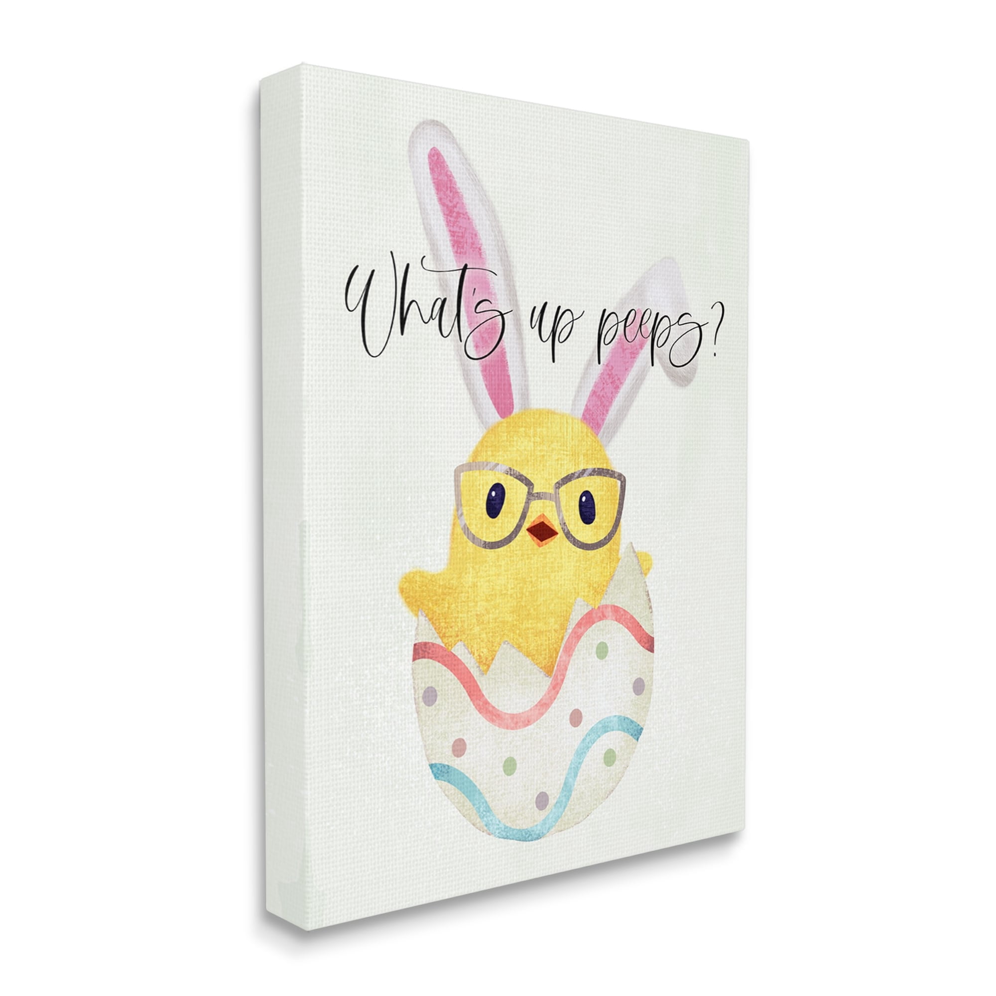 Stupell Industries What's Up Peeps Funny Easter Phrase Hatched Chick, 16 x 20,Design by Ziwei Li
