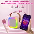 thumbnail image 5 of Enroslu Mini Karaoke Machine for Kids Teen Adults, Portable Bluetooth Mini Karaoke Microphone Singing Speaker with 2 Wireless Mic and Light, Toys for All Smartphones,Birthday, Family,Home Party, 5 of 6