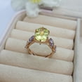 thumbnail image 4 of Gold Leaf Cocktail Ring-Unique Engagement Ring-Handmade Rose Gold Vintage Ring-Lemon Quartz Statement Ring-Lemon Anniversary Ring Her, 4 of 13