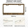 thumbnail image 2 of GZHJMY Leopard Cheetah Print Jaguar License Plate Frames for Women Men 2 pcs Personalized Car License Plate Holder with Screw Caps, Round Hole Decorative, 2 of 6