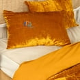 thumbnail image 5 of Ultra-Luxe Crushed Velvet Duvet Cover, Boho Bedding UO Comforter Bedding Donna Cover, 3 Pcs Set Gold Mustard Duvet Set, Velvet Bedding Set, 5 of 5