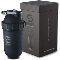 Shakesphere Tumbler Steel Protein Shaker Bottle Keeps Hot Drinks Hot & Cold Drinks Cold 24 oz, Matte-Black
