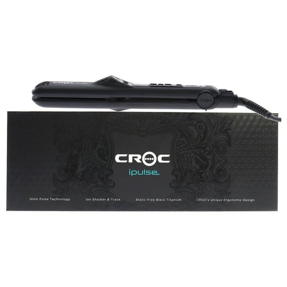 Ipulse 2 Flat Iron - Black by Croc for Unisex - 1.25 Inch Flat Iron