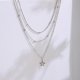 thumbnail image 4 of Cutout Star Choker Necklace Layered Star Pendant Necklace Vintage Silver Satellite Necklace Layered Beaded Necklace Girls Jewelry, 4 of 4
