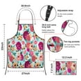 thumbnail image 3 of Pioneer Flower Floral Print Pattern Apron-Garden Aprons for Women with Pockets-Cotton Linen Waterproof Kitchen Cooking Gardening Aprons Adjustable for Kitchen,Cooking,BBQ and Salon 33x27 Inch, 3 of 7