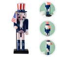 thumbnail image 2 of MasteelfCA Nutcracker Doll Independence Day Soldier Modeling Ornament Party Doll Adornment, 2 of 8