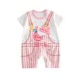 thumbnail image 2 of Offres pour Bébés! Combinaison en Coton pour Bébés Filles Garçons, Justaucorps pour Bébés Garçons Filles à Manches Courtes, Combinaison une Pièce pour Bébé Ample à Col Rond avec Imprimé Mignon pour Garçons Filles Tenues Pyjama, 2 of 4