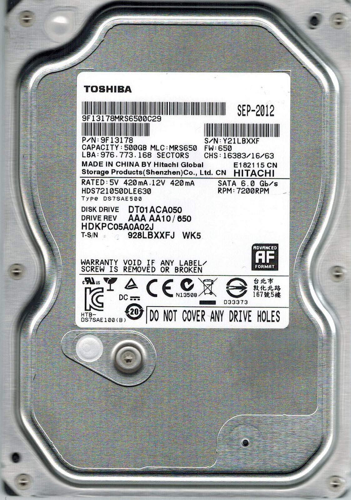 Toshiba DT01ACA100 1TB External Hard Drive - Portable Computer