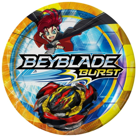 BEYBLADE Plates 9in - BEYBLADE Party Supplies 16 Count