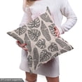 thumbnail image 5 of Ambesonne Exotic Fabric by the Yard Upholstery, Exotic Palm Leaves Pastel, 10 Yards, Blush Charcoal Grey, 5 of 5