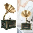 thumbnail image 1 of Haut-parleur Gramophone, Haut-Parleur Phonographe Vintage Télécommande Double Haut-Parleurs pour Cellulaire, 1 of 8