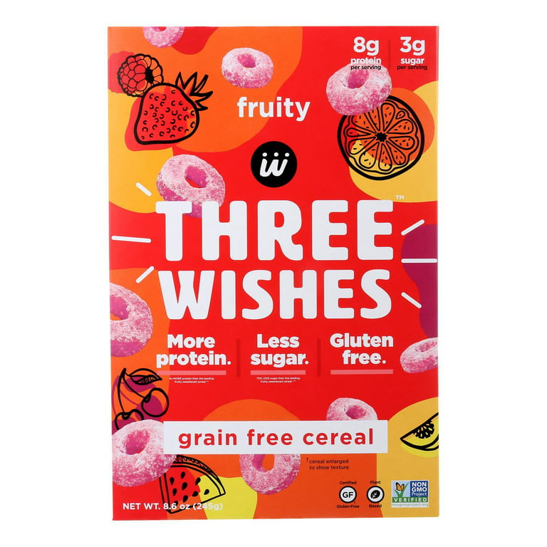 Three Wishes - Cereal Fruity Gluten Free - Case of 6-8.6 OZ