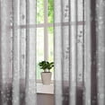 thumbnail image 2 of Queenquincy Grey Embroidered Rose curtains Cotton Print Botanical Window curtains for Bedroom Rod Pocket,54"Wx84"L,2 Panels, 2 of 5