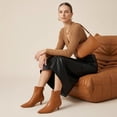 thumbnail image 6 of Cushionaire Barbi Women's Kitten Heel Dress Bootie – Soft Vegan Leather, Memory Foam Padded Insoles and Back Zipper, Spring Boots for Women, 6 of 17