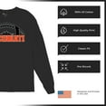 thumbnail image 6 of Cincinnati Skyline Football Long Sleeve T-shirt Bleed Orange and Black Game Day Fantasy League Champions Tailgating, 6 of 7
