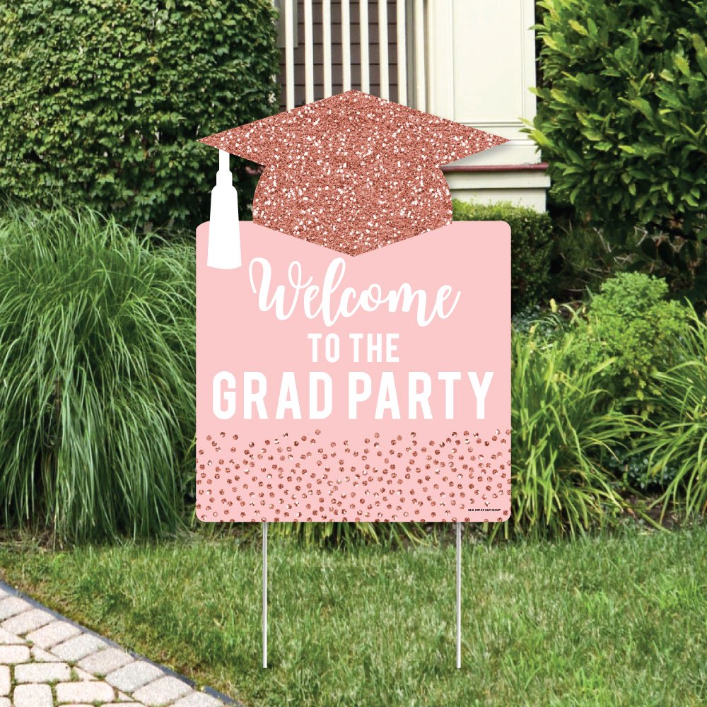 Rose Gold Grad Graduation Decorations Graduation Party Yard