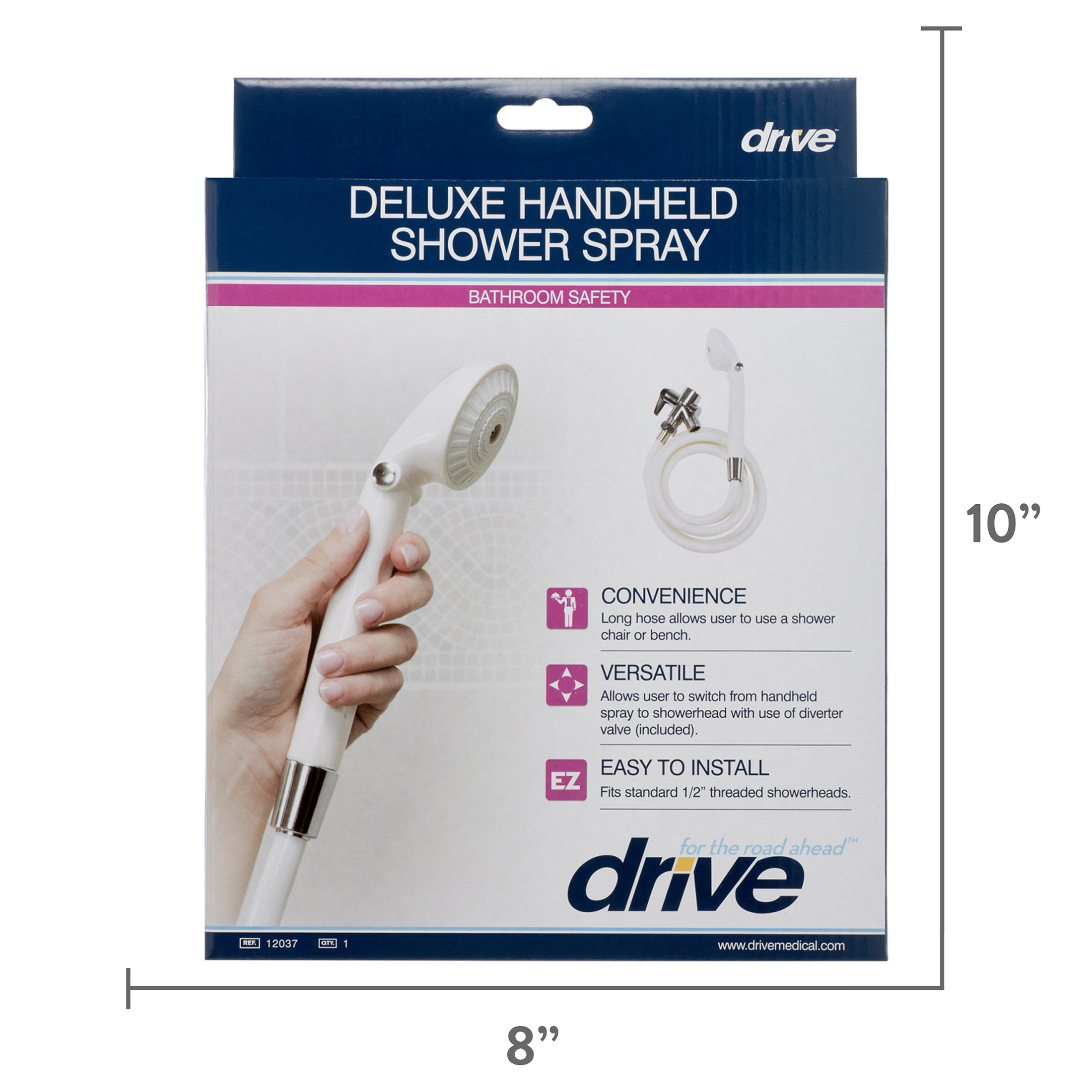 Drive Medical Handheld Shower Head with Diverter Valve photo 7