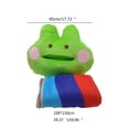 thumbnail image 4 of Apooke Frog Shaped Pillow with Rainbow Shaped Blankets 2in1 Fun Cartoon Cushion Decor, 4 of 13