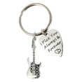 thumbnail image 1 of CIMAXIC Key Chain Creative Guitar Pick Key Chain Schoolbag Hanging Ornament Metal Purse Pendant,1.46"X0.71"X0.08", 1 of 5