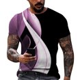 thumbnail image 1 of Men'S T-Shirt Short Sleeve Printed Summer Round Neck Top Trend Casual Sweatshirt 2XL, 1 of 5