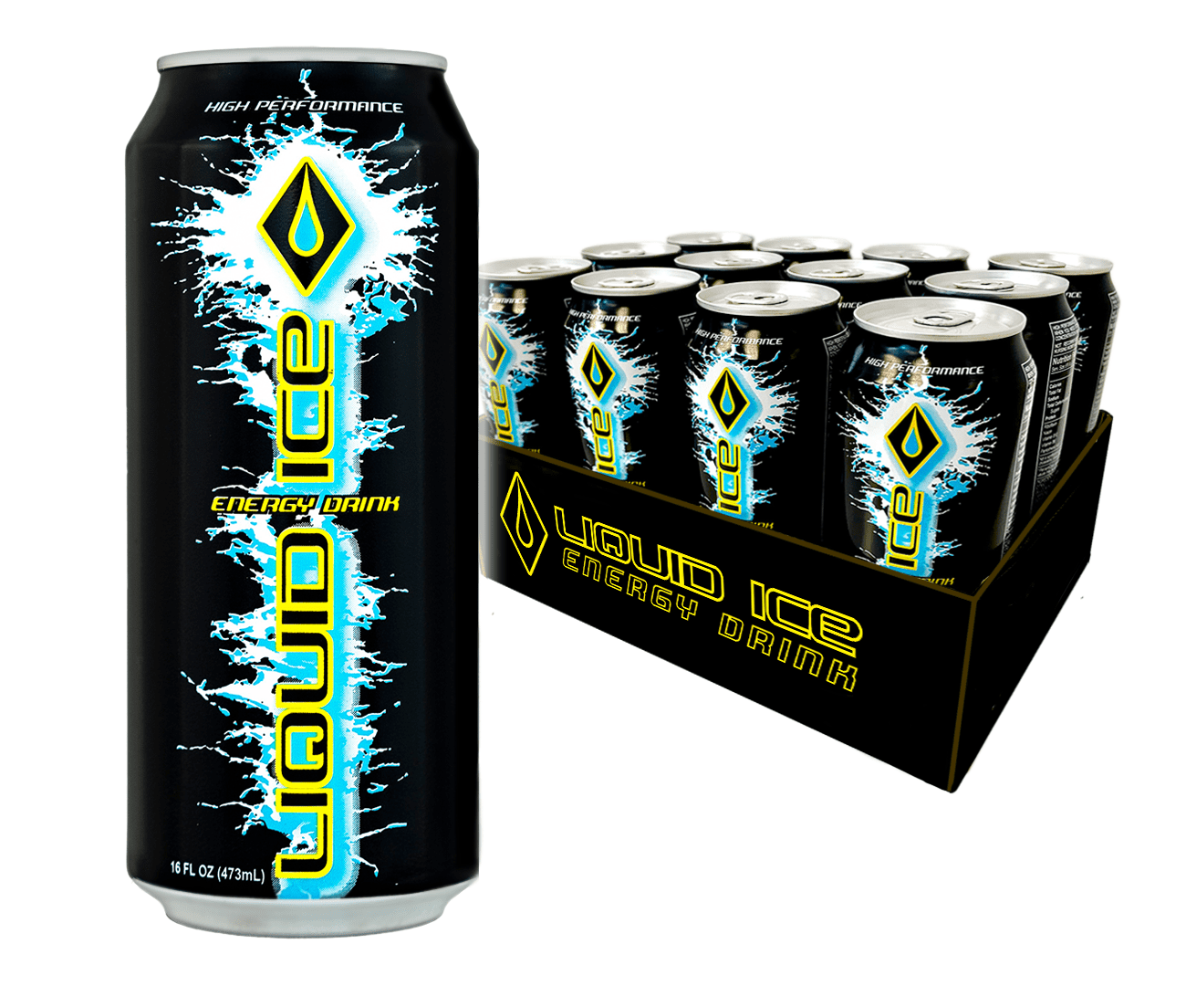 Liquid Ice Energy Drink Supreme Classic, 16 Oz Cans (12 Pack