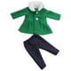 thumbnail image 5 of Ropa de muñeca de moda, abrigo con cuello y pantalones para muñecas de 18 pulgadas Verde, 5 of 5