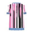 thumbnail image 4 of DPTALR Women's Casual Solid Color Round Neck Short Sleeve T-Shirt Loose Fit Tops,Pink,Size S, 4 of 5