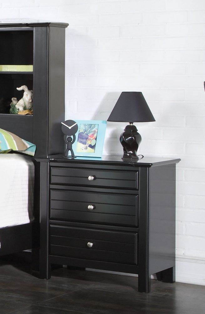 Nightstand, Black, One Size