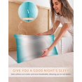 thumbnail image 5 of Turquoise Grey Pillow Cases King Size Set of 2, Smooth Satin Pillowcase for Hair and Skin, Gray Farmhouse Modern Rustic Decorative Cooling Bed Pillow Covers with Zipper, 20x36 Inches, 5 of 5