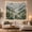 Layered Forest, variant on Misty Evergreen Forest Landscape with Layered Mountains in Background Serene Watercolor for Nature Lovers Forest Wall Art Housewarming Gift Tapestry Wall Hanging for Bedroom and Living Room