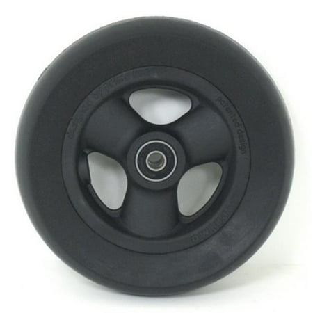 New Solutions CW116QPB 6 x 1.5 in. Caster Wheels with Hollow Spokes Urethane tires & Bearings for Wheelchair, Set of 2